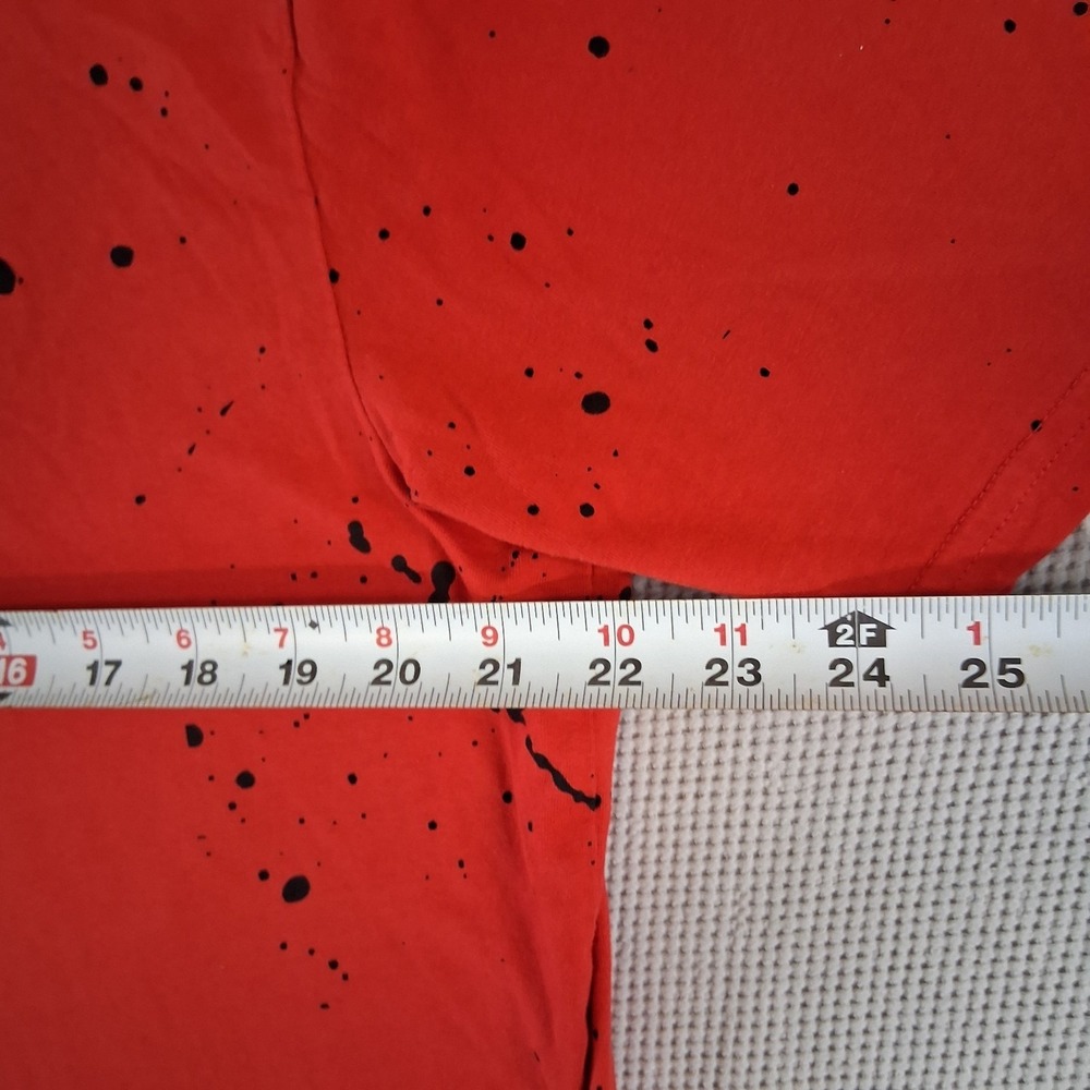 BLACK SQUAD Hoodie Men's XXL Red w/ Black Paint Slatter Graphic Skate Basketball - Picture 8 of 16